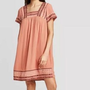 NWT Knox Rose -Rose Gold- mini boho dress sz L